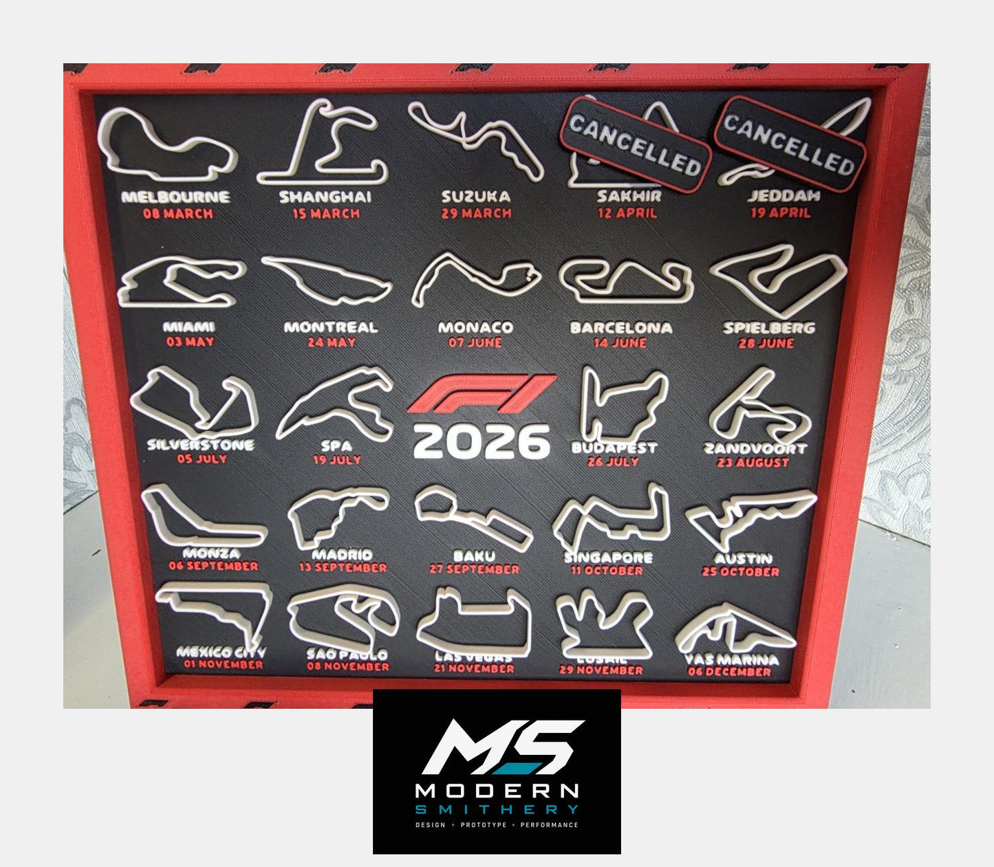 2026 Formula 1 Track Map Limited Edition – The One With The Cancelled Races