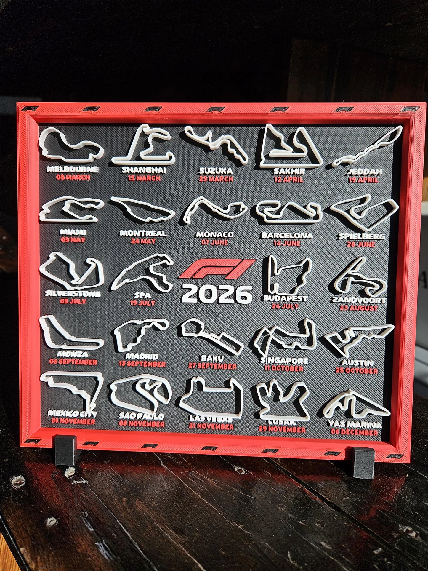 🏎️ 2026 Formula 1 Wall or Desk Calendar – F1 Racing Fan’s Essential and Stand