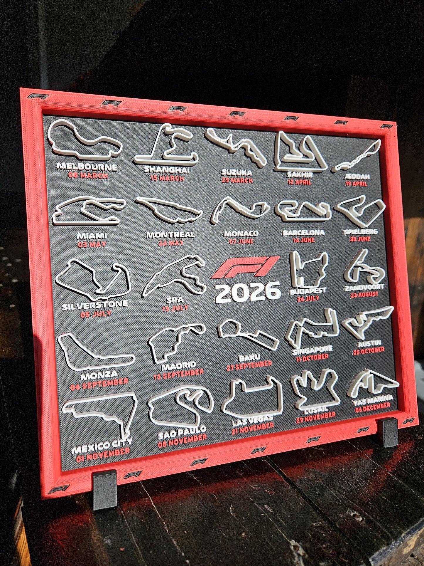 🏎️ 2026 Formula 1 Wall or Desk Calendar – F1 Racing Fan’s Essential and Stand