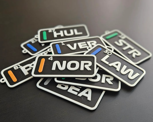 🏎️ F1 Formula 1 Driver Tags Keychain – Show Off Your Racing Passion!