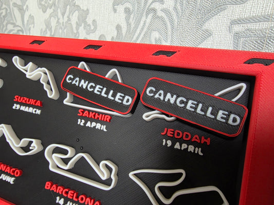 2026 Formula 1 Track Map Limited Edition  – The One With The Cancelled Races