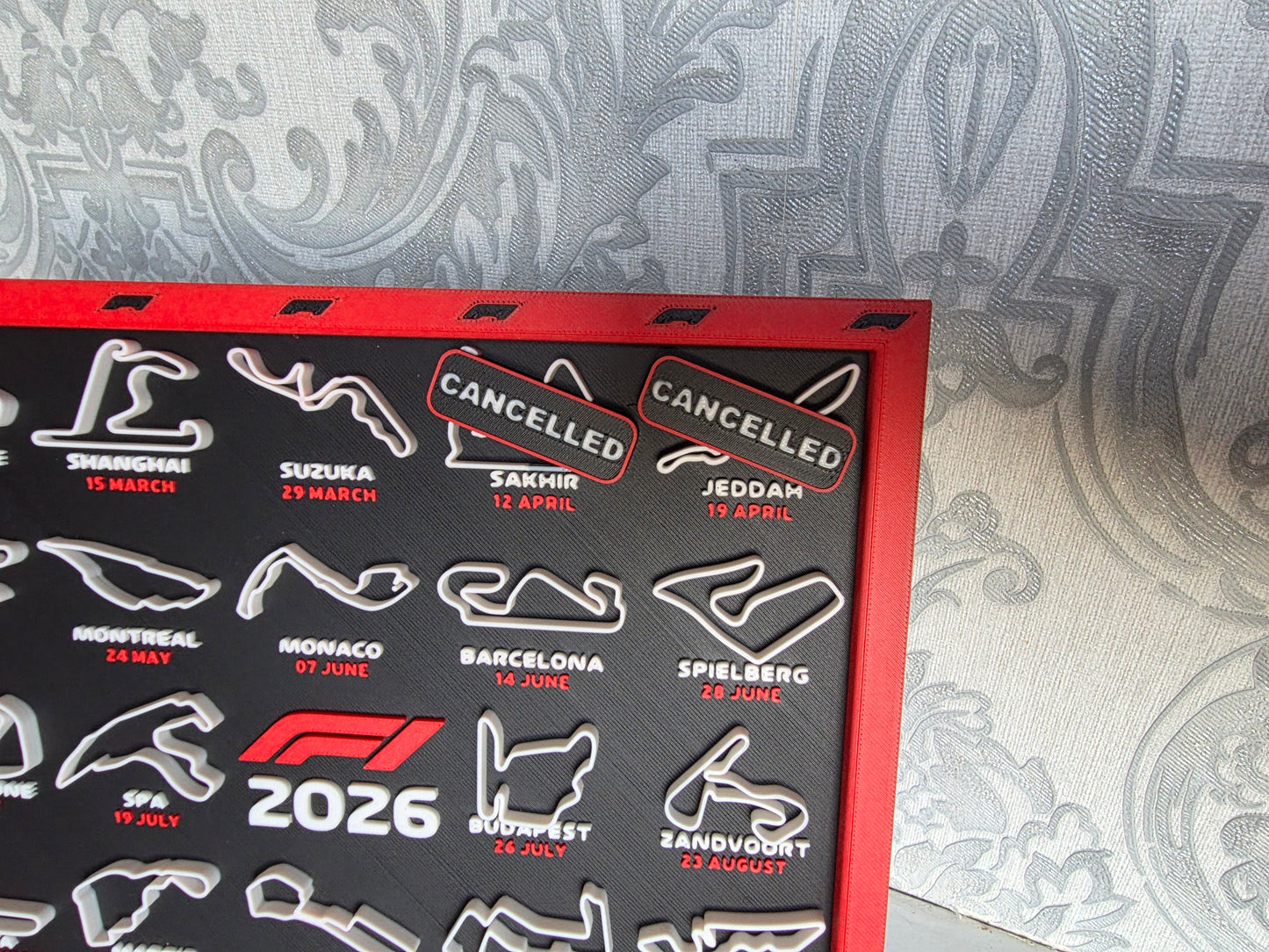 2026 Formula 1 Track Map Limited Edition  – The One With The Cancelled Races