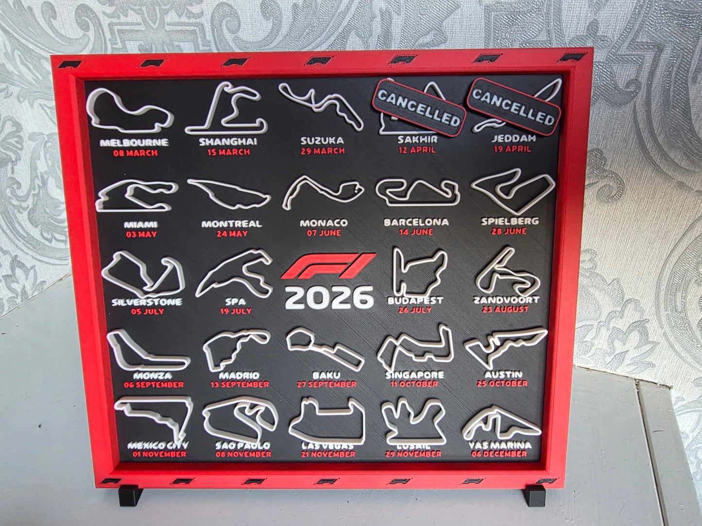 2026 Formula 1 Track Map Limited Edition  – The One With The Cancelled Races