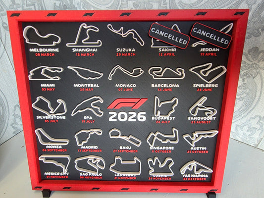 2026 Formula 1 Track Map Limited Edition  – The One With The Cancelled Races