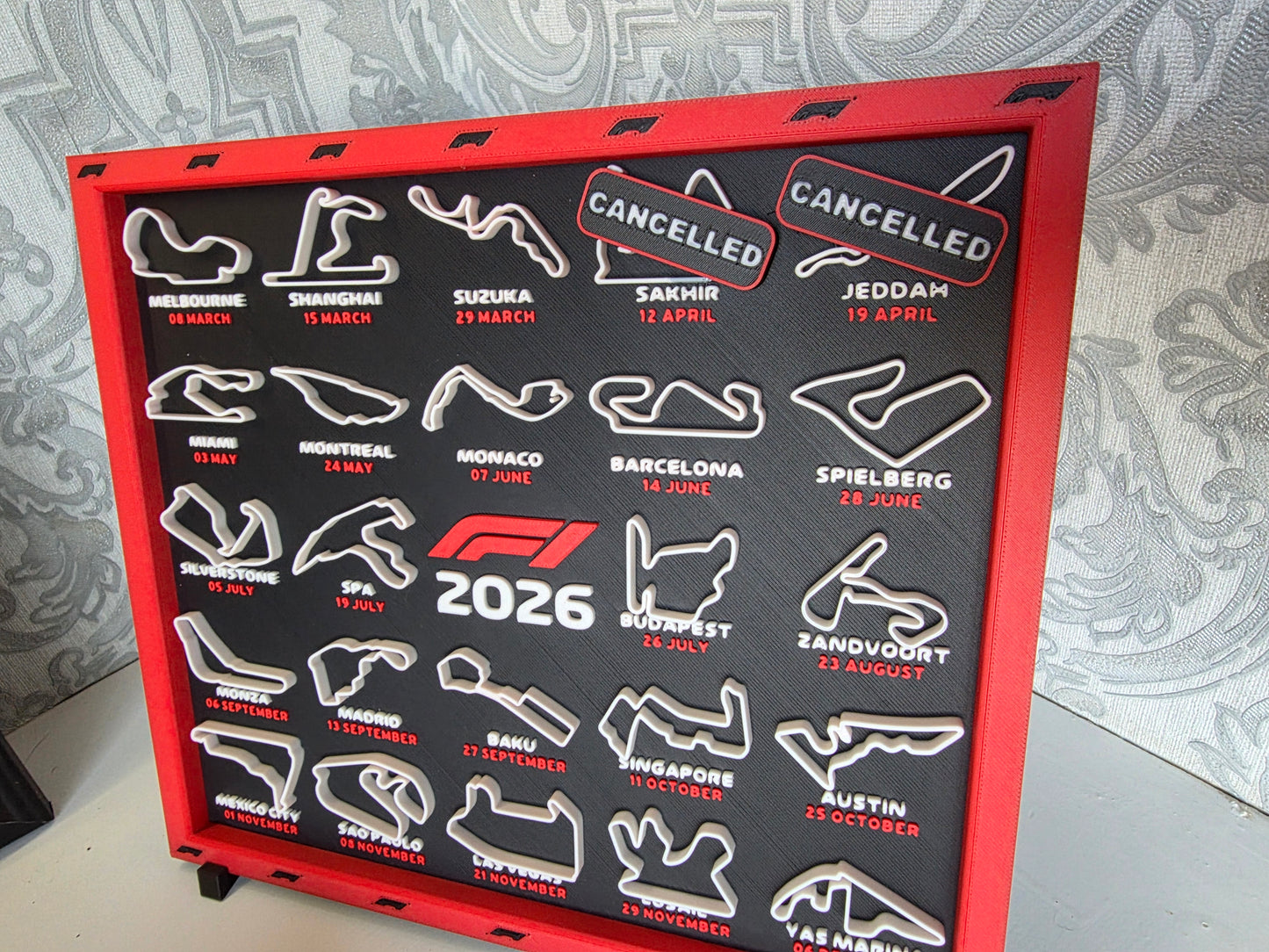 2026 Formula 1 Track Map Limited Edition  – The One With The Cancelled Races