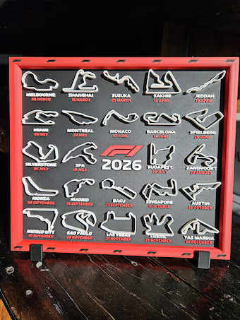 🏎️ 2026 Formula 1 Wall or Desk Calendar – F1 Racing Fan’s Essential and Stand