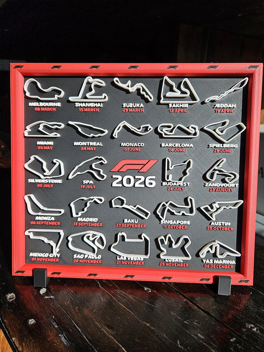 🏎️ 2026 Formula 1 Wall or Desk Calendar – F1 Racing Fan’s Essential and Stand